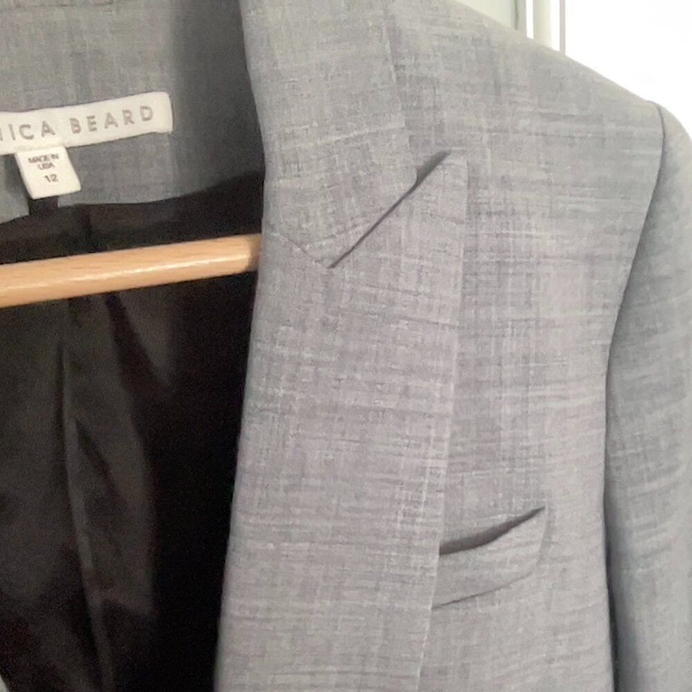 Veronica Beard light grey wool blazer